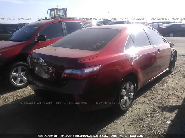 4T1BE46K47U013889 - 2007 TOYOTA CAMRY NEW GENERAT CE/LE/XLE/SE RED photo 4