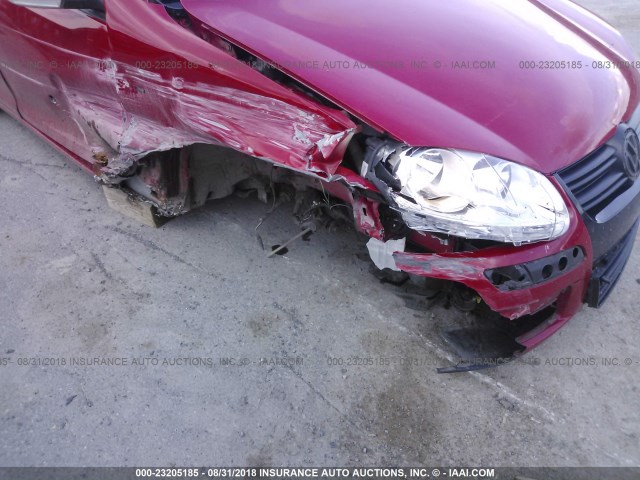 3VWRA7AJ3AM102974 - 2010 VOLKSWAGEN JETTA WOLFSBURG 红色 照片 6