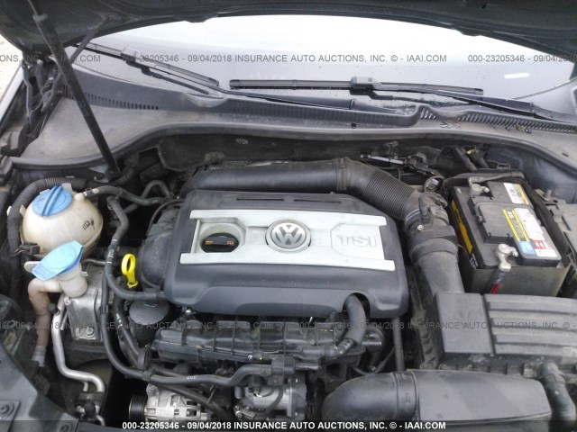 WVWHD7AJ6DW136434 - 2013 VOLKSWAGEN GTI BLACK photo 10