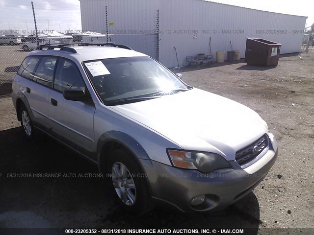 4S4BP61C557386750 - 2005 SUBARU LEGACY OUTBACK 2.5I SILVER photo 1