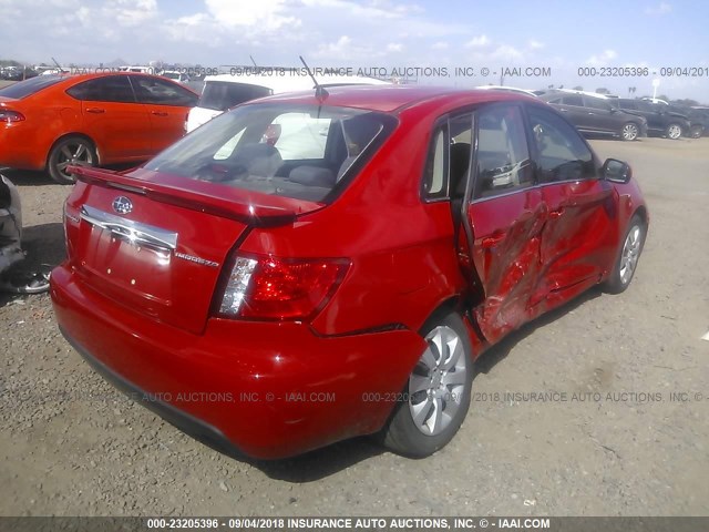 JF1GE61669H513666 - 2009 SUBARU IMPREZA 2.5I RED photo 4