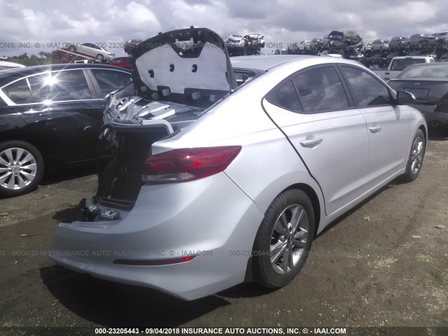 KMHD84LF4HU428199 - 2017 HYUNDAI ELANTRA SE/VALUE/LIMITED SILVER photo 4