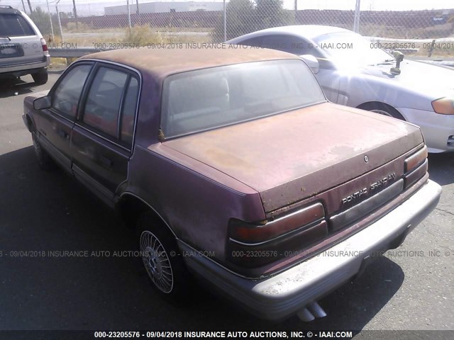 1G2NE54D8KC631327 - 1989 PONTIAC GRAND AM LE წითელი ფოტო 3