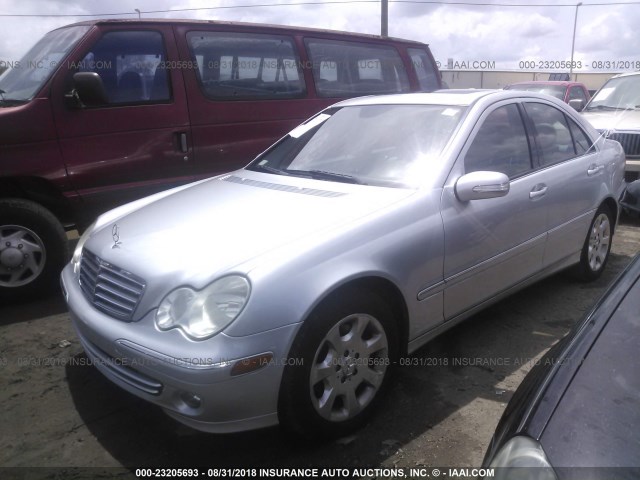 WDBRF54H56A846788 - 2006 MERCEDES-BENZ C GENERATION 2006 280 SILVER photo 2