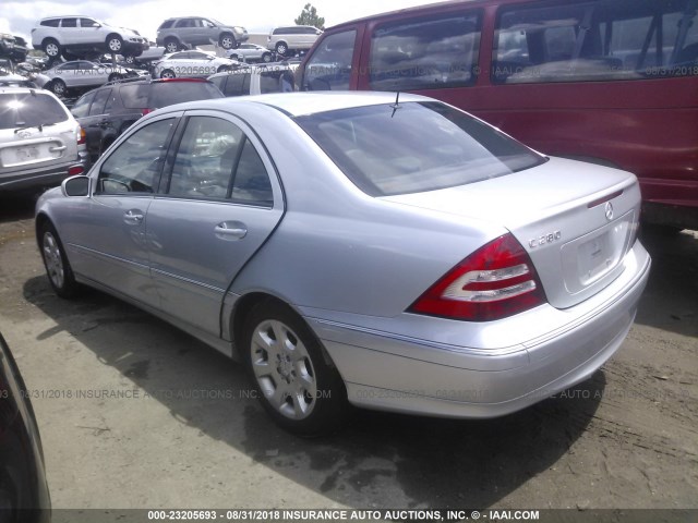 WDBRF54H56A846788 - 2006 MERCEDES-BENZ C GENERATION 2006 280 SILVER photo 3