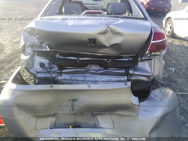 1G8ZS57N88F279541 - 2008 SATURN AURA XE SILVER photo 6