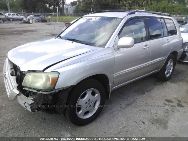 JTEDP21A560111177 - 2006 TOYOTA HIGHLANDER LIMITED SILVER photo 2