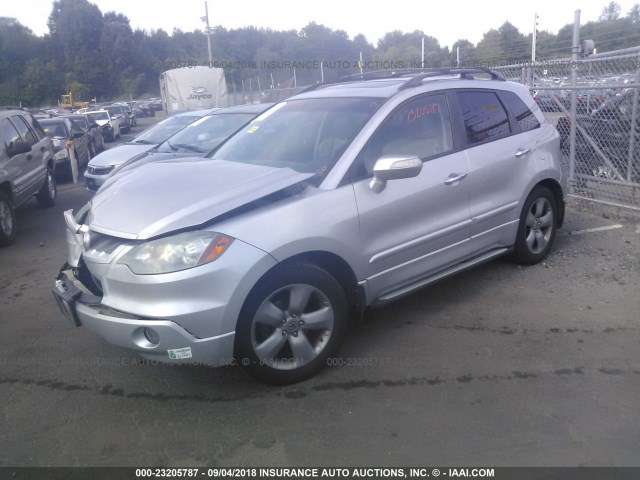 5J8TB18568A001433 - 2008 ACURA RDX SILVER photo 2