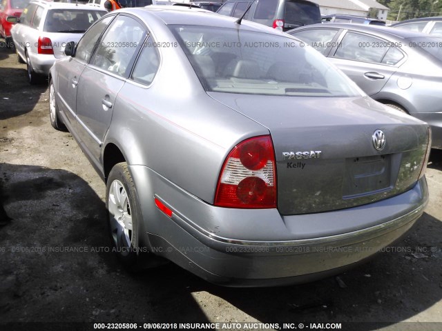 WVWAD63B95P034011 - 2005 VOLKSWAGEN PASSAT GLS GRAY photo 3