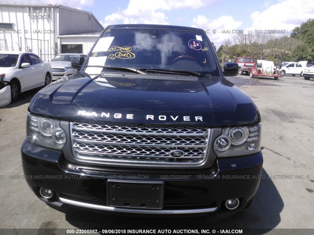 SALMF1E49AA315336 - 2010 LAND ROVER RANGE ROVER HSE LUXURY BLACK photo 6