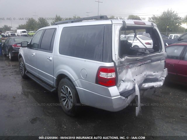 1FMJK1HT9GEF11296 - 2016 FORD EXPEDITION EL XLT/EL KING RANCH SILVER photo 3