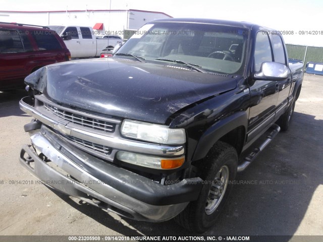 1GCGK13UX2F107635 - 2002 CHEVROLET SILVERADO K1500 HEAVY DUTY BLACK photo 2