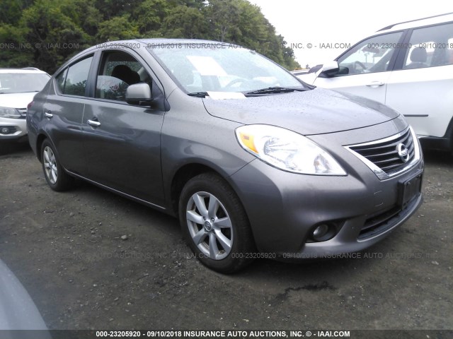 3N1CN7AP2CL860799 - 2012 NISSAN VERSA S/SV/SL GRAY photo 1