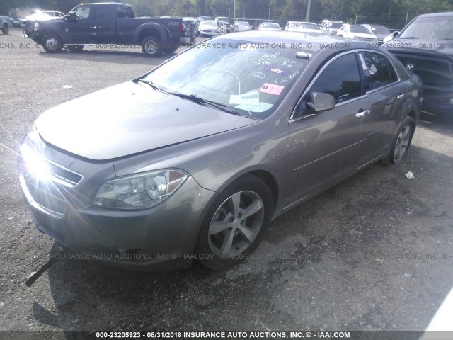 1G1ZC5E0XCF188170 - 2012 CHEVROLET MALIBU 1LT BEIGE photo 2