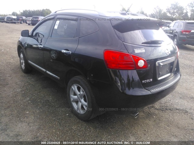 JN8AS5MT6BW575904 - 2011 NISSAN ROGUE S/SV/KROM BLACK photo 3