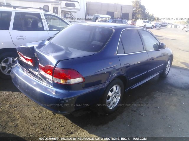 JHMCG66852C013948 - 2002 HONDA ACCORD EX/SE BLUE photo 4