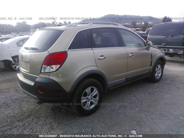 3GSCL33P08S602680 - 2008 SATURN VUE XE GOLD photo 4