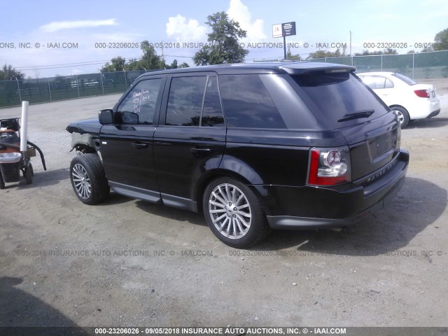 SALSF2D40BA706052 - 2011 LAND ROVER RANGE ROVER SPORT HSE BLACK photo 3