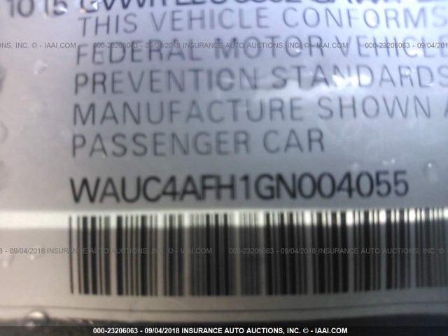 WAUC4AFH1GN004055 - 2016 AUDI S5 PREMIUM PLUS 灰色 照片 9