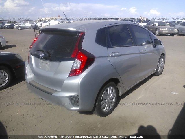 JHMGK5H52GX040926 - 2016 HONDA FIT LX SILVER photo 4