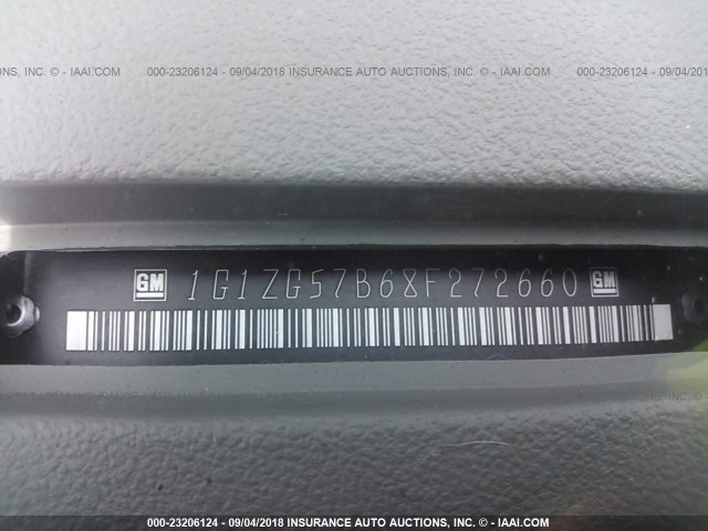 1G1ZG57B68F272660 - 2008 CHEVROLET MALIBU LS 银色 照片 9