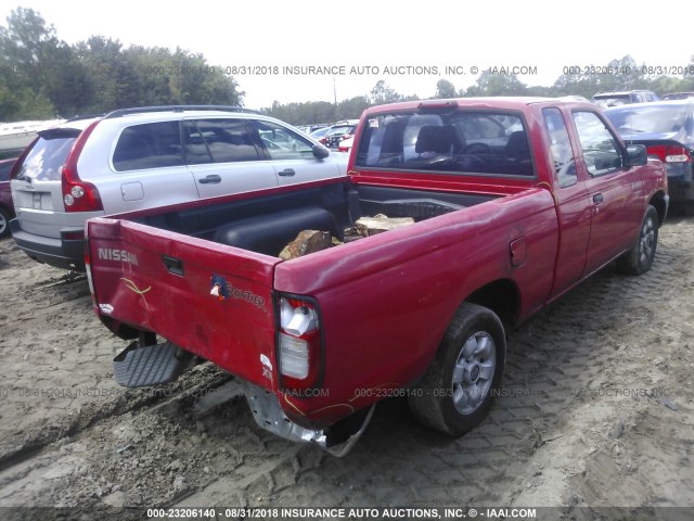 1N6DD26S0WC341042 - 1998 NISSAN FRONTIER KING CAB XE/KING CAB SE RED photo 4