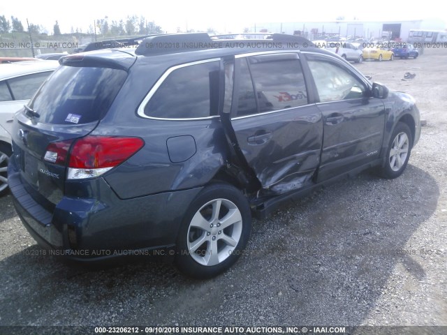 4S4BRCDC6E3295708 - 2014 SUBARU OUTBACK 2.5I PREMIUM SILVER photo 4