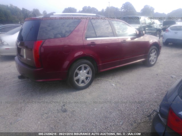 1GYEE63A650210361 - 2005 CADILLAC SRX RED photo 4