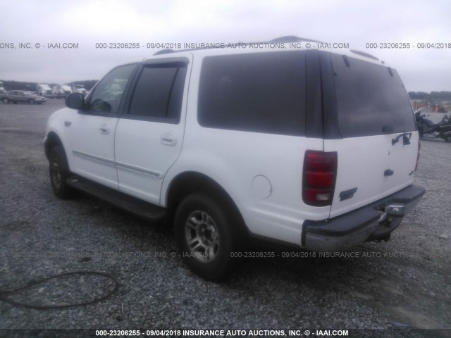 1FMPU16L21LB55946 - 2001 FORD EXPEDITION XLT WHITE photo 3
