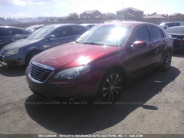 1C3CCBBGXCN303440 - 2012 CHRYSLER 200 TOURING RED photo 2