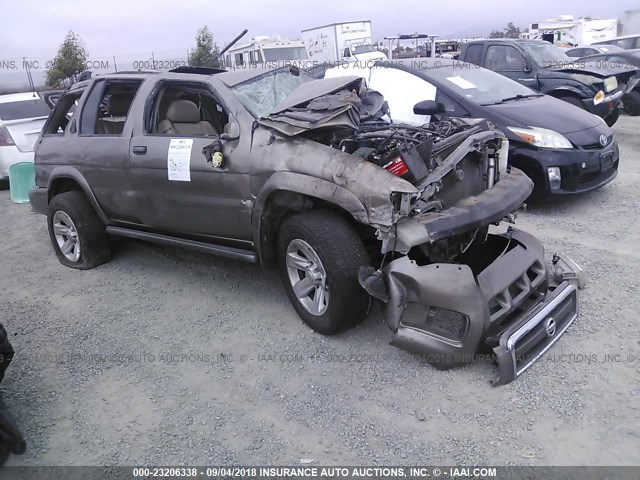 JN8DR09XX2W664348 - 2002 NISSAN PATHFINDER LE/SE BROWN photo 1