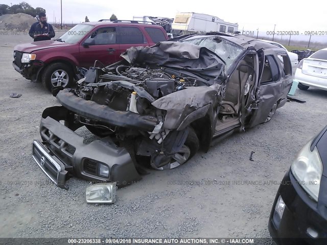 JN8DR09XX2W664348 - 2002 NISSAN PATHFINDER LE/SE BROWN photo 2