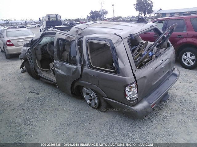 JN8DR09XX2W664348 - 2002 NISSAN PATHFINDER LE/SE BROWN photo 3