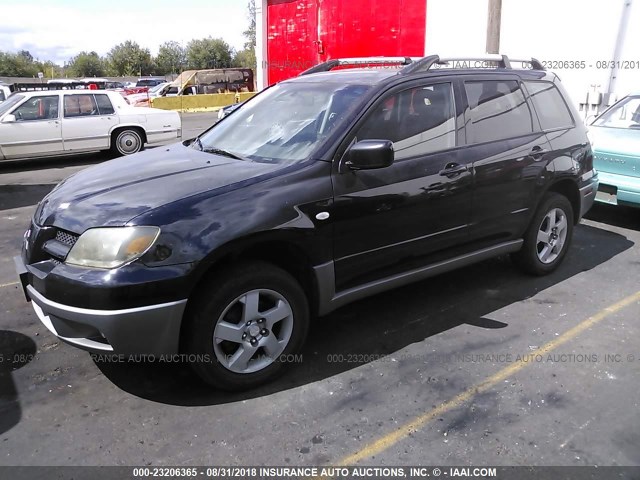 JA4LZ41G43U099600 - 2003 MITSUBISHI OUTLANDER XLS BLACK photo 2