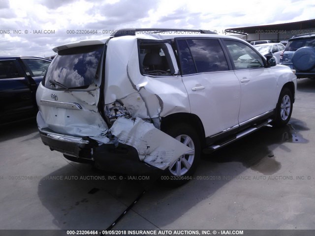 5TDZK3EH3DS095559 - 2013 TOYOTA HIGHLANDER PLUS/SE WHITE photo 4