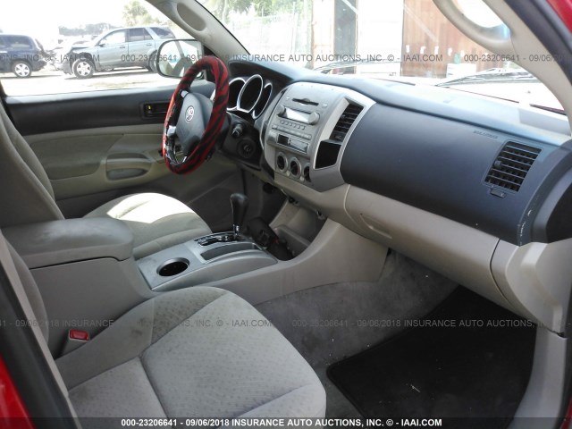 3TMJU62N85M002636 - 2005 TOYOTA TACOMA DOUBLE CAB PRERUNNER RED photo 5