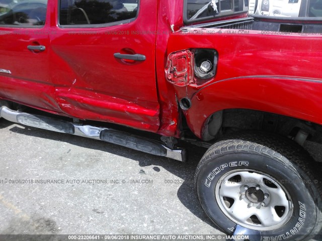 3TMJU62N85M002636 - 2005 TOYOTA TACOMA DOUBLE CAB PRERUNNER RED photo 6