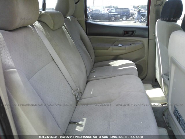 3TMJU62N85M002636 - 2005 TOYOTA TACOMA DOUBLE CAB PRERUNNER RED photo 8