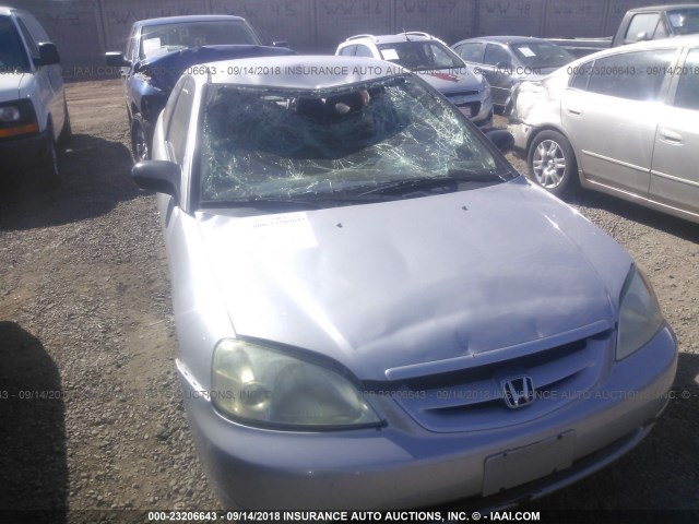 1HGEM22761L104784 - 2001 HONDA CIVIC HX SILVER photo 6