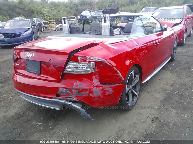 WAUVGAFH6DN014463 - 2013 AUDI S5 PRESTIGE RED photo 4