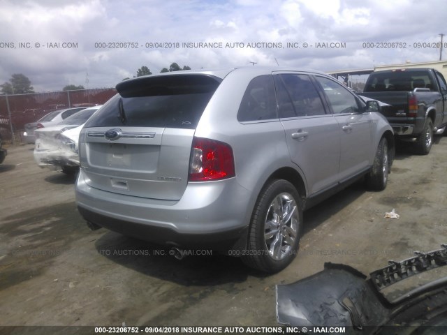 2FMDK3KC3DBA77014 - 2013 FORD EDGE LIMITED SILVER photo 4