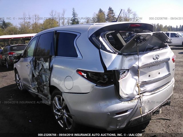 5N1AL0MM3DC338436 - 2013 INFINITI JX35 SILVER photo 3