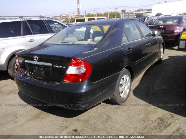 4T1BE32K02U116834 - 2002 TOYOTA CAMRY LE/XLE/SE Қара фото 4