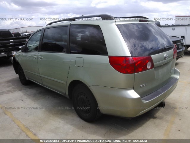 5TDZK23C98S151012 - 2008 TOYOTA SIENNA CE/LE GREEN photo 3