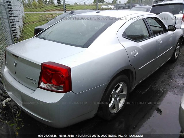 2B3CA3CV4AH100202 - 2010 DODGE CHARGER SXT SILVER photo 4