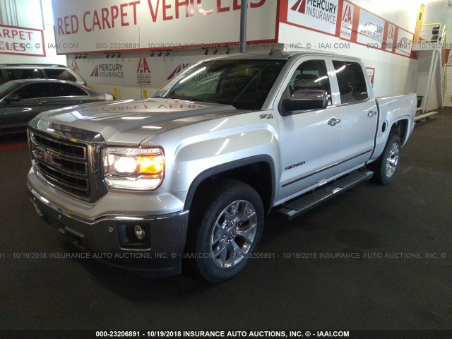 3GTU2VEC4FG405861 - 2015 GMC SIERRA K1500 SLT SILVER photo 2