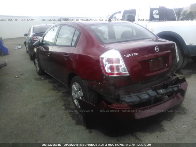 3N1AB61E49L662243 - 2009 NISSAN SENTRA 2.0/2.0S/2.0SL RED photo 3