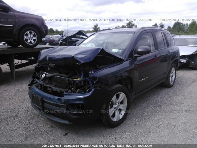 1C4NJDBBXED841588 - 2014 JEEP COMPASS SPORT BLUE photo 2