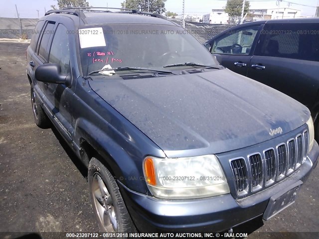 1J4GW58NX1C708714 - 2001 JEEP GRAND CHEROKEE LIMITED BLUE photo 1