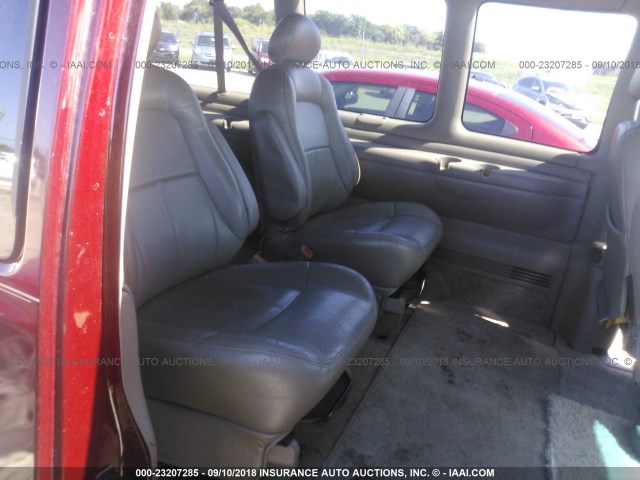 1GNFG65R911221793 - 2001 CHEVROLET EXPRESS G1500  MAROON photo 8